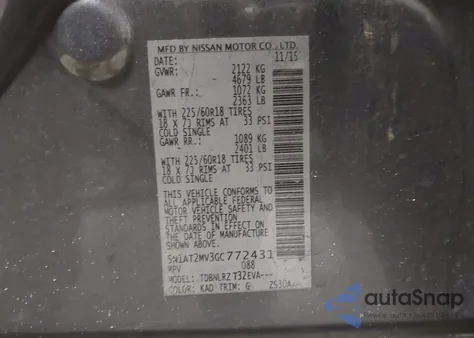 2016 Nissan Rogue Sl from USA, damaged, VIN 5N1AT2MV3GC772431